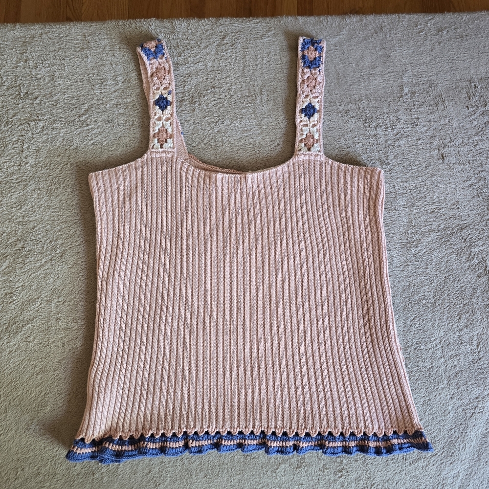 Dex Granny Square Crotched Tank Top Size Medium - Picture 8 of 12